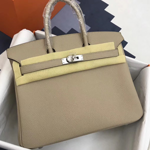 エルメス バーキン25 トレンチ トゴ シルバー金具