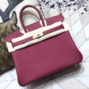 エルメス バーキン25 トスカ トゴ ゴールド金具