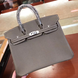エルメス バーキン25 エトゥープ ヴォーエプソン シルバー金具