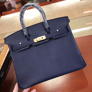 エルメス バーキン25 ブルーサフィール ヴォーエプソン ゴールド金具