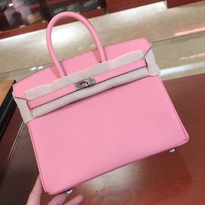 エルメス バーキン25 ピンク ヴォーエプソン シルバー金具