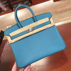エルメス バーキン25 ターコイズ ヴォーエプソン シルバー金具