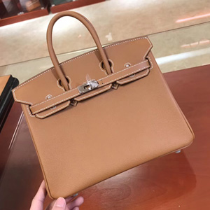 エルメス バーキン25 ゴールド ヴォーエプソン シルバー金具