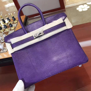 エルメス バーキン25 クロッカス リザード シルバー金具