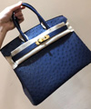 エルメス バーキン30 ブルーアイリス オーストリッチ ゴールド金具