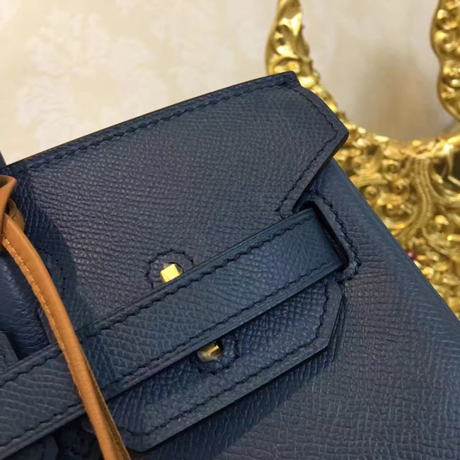エルメス バーキン30 ブルーサフィール ヴォーエプソン ゴールド金具