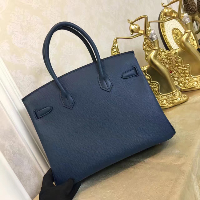 エルメス バーキン30 ブルーサフィール ヴォーエプソン ゴールド金具