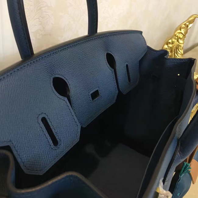 エルメス バーキン30 ブルーサフィール ヴォーエプソン ゴールド金具