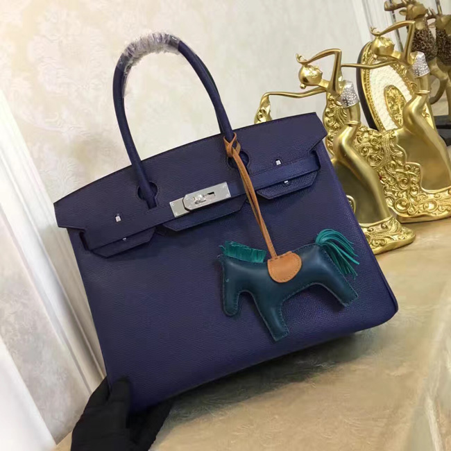 エルメス バーキン30 ブルーニュイ ヴォーエプソン シルバー金具