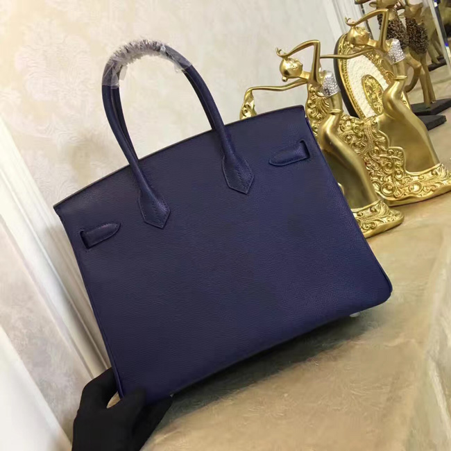 エルメス バーキン30 ブルーニュイ ヴォーエプソン シルバー金具