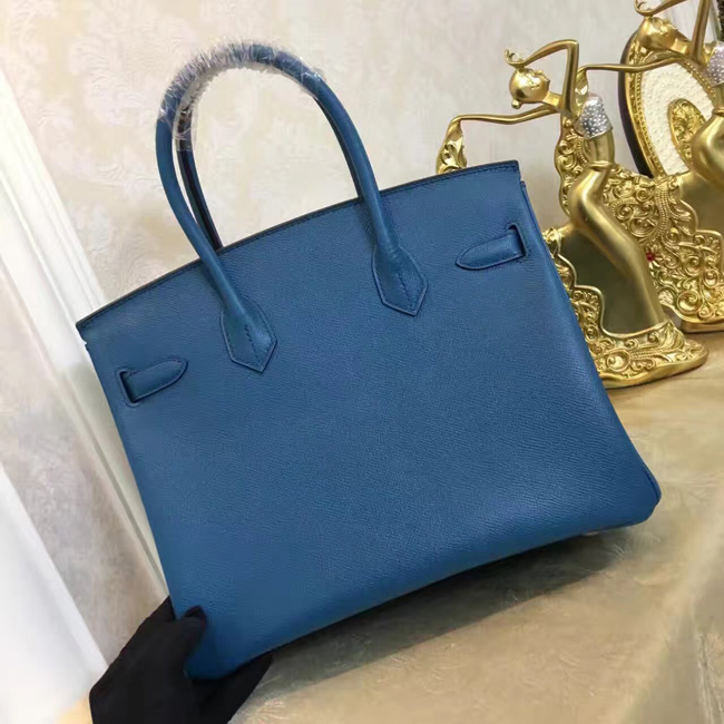 エルメス バーキン30 ブルージーン ヴォーエプソン シルバー金具