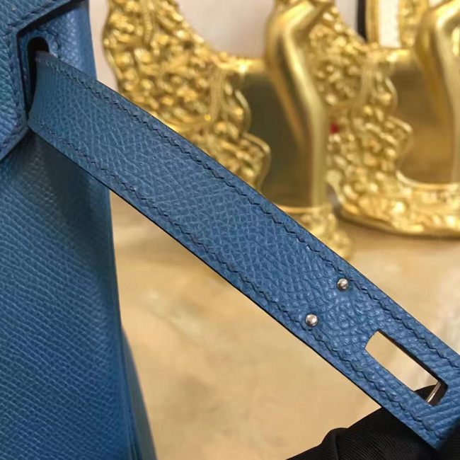 エルメス バーキン30 ブルージーン ヴォーエプソン シルバー金具