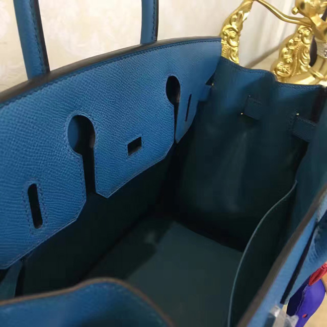 エルメス バーキン30 ブルージーン ヴォーエプソン シルバー金具