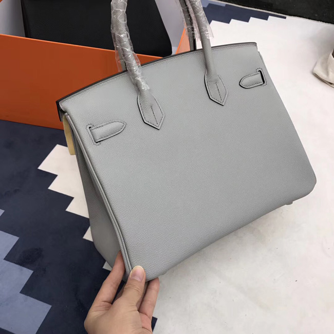エルメス バーキン30 ブルーグラシエ ヴォーエプソン シルバー金具