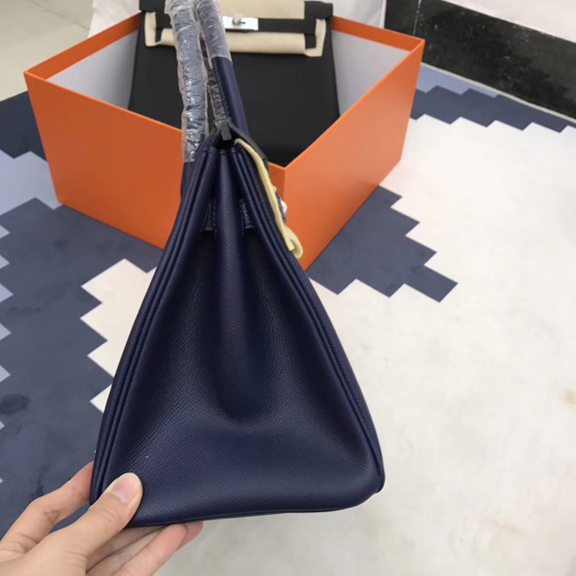 エルメス バーキン30 ブルードマルト ヴォーエプソン シルバー金具