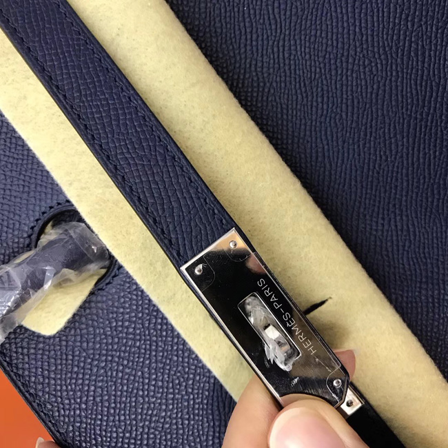 エルメス バーキン30 ブルードマルト ヴォーエプソン シルバー金具