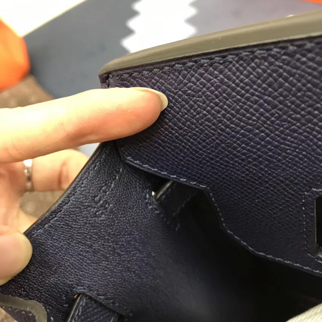 エルメス バーキン30 ブルードマルト ヴォーエプソン シルバー金具