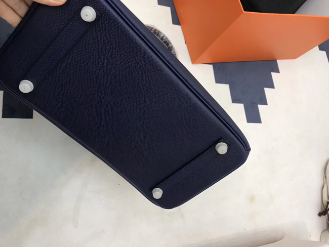 エルメス バーキン30 ブルードマルト ヴォーエプソン シルバー金具