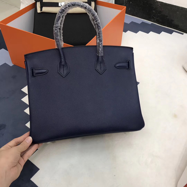 エルメス バーキン30 ブルードマルト ヴォーエプソン シルバー金具