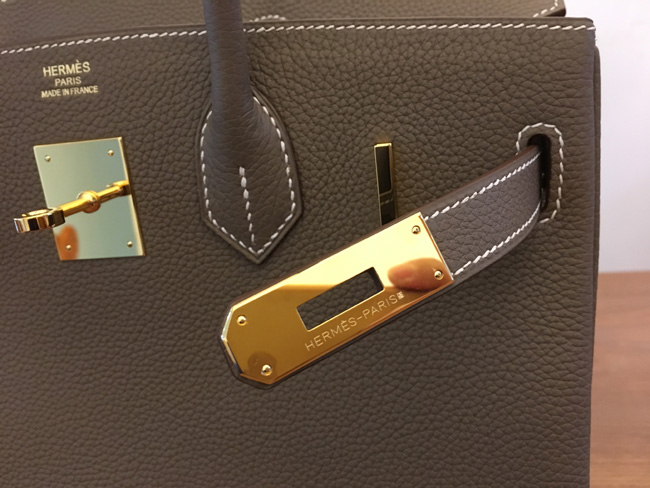 エルメス バーキン 30 エトゥープ トゴ ゴールド金具