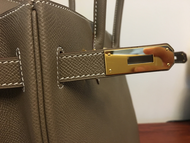 エルメス バーキン30 エトゥープ ヴォーエプソン ゴールド金具