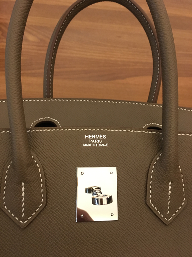 エルメス バーキン30 エトゥープ ヴォーエプソン シルバー金具