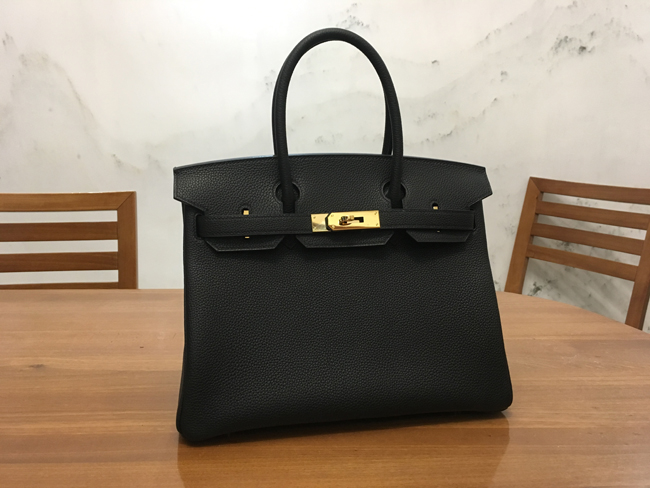 エルメス バーキン30 ブラック トゴ ゴールド金具