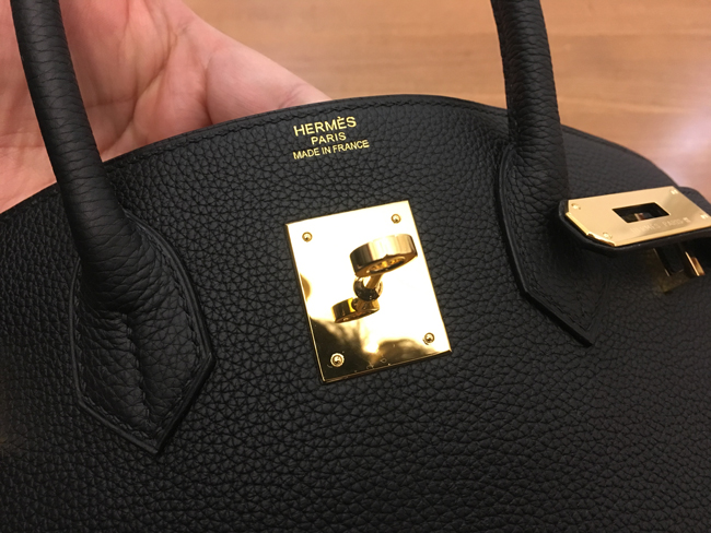 エルメス バーキン30 ブラック トゴ ゴールド金具