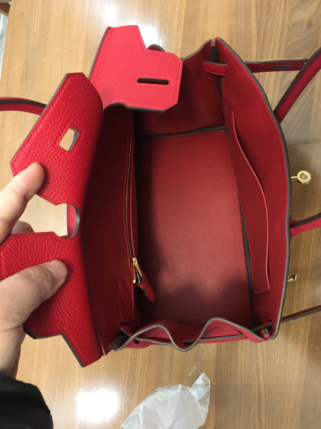 エルメス バーキン30 ルージュガランス トゴ ゴールド金具