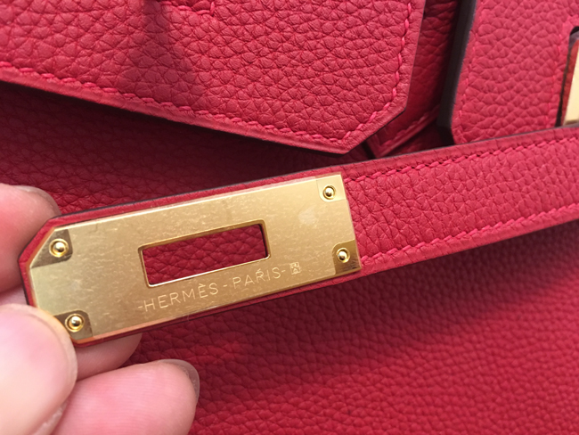 エルメス バーキン30 ルージュガランス トゴ ゴールド金具