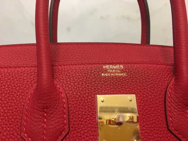 エルメス バーキン30 ルージュガランス トゴ ゴールド金具