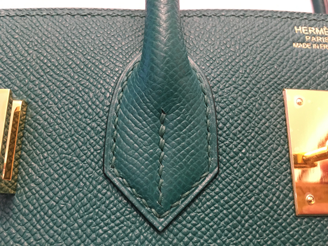 エルメス バーキン30 マラカイト ヴォーエプソン ゴールド金具
