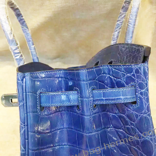 エルメス バーキン30 ミコノス クロコダイル シルバー金具