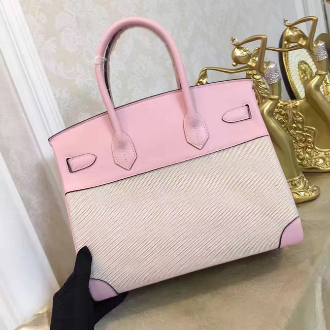 エルメス　バーキン30　ピンク　トワルアッシュ/バレニア　ゴールド金具