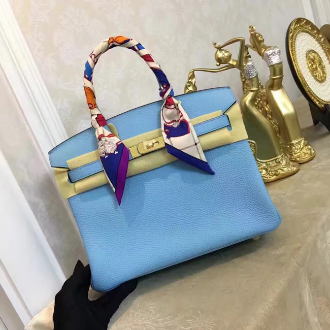 エルメス　バーキン30　ブルーパラダイス　トゴ　ゴールド金具