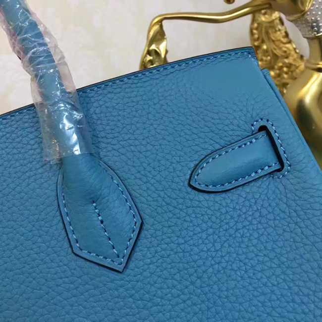 エルメス　バーキン30　ブルータラサ　トゴ　シルバー金具