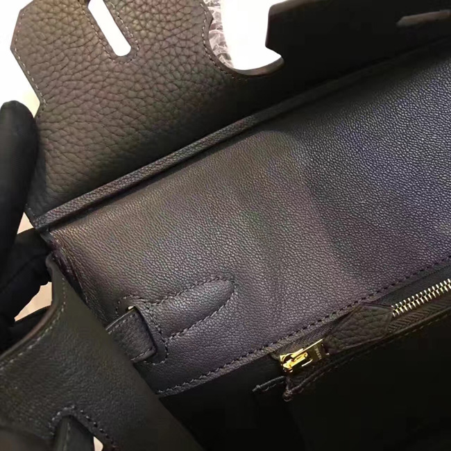 エルメス　バーキン30　グラファイト　トゴ　ゴールド金具