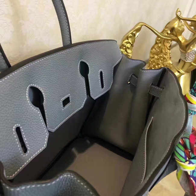 エルメス　バーキン30　ブルーラン　トゴ　ゴールド金具