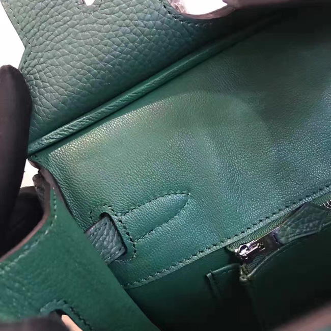 エルメス　バーキン30　マラカイト　トゴ　シルバー金具