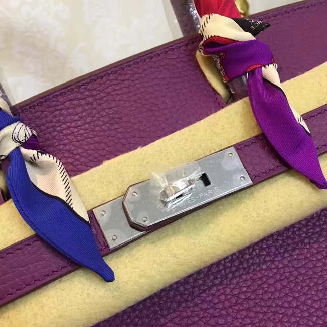 エルメス　バーキン30　アネモネ　トゴ　シルバー金具