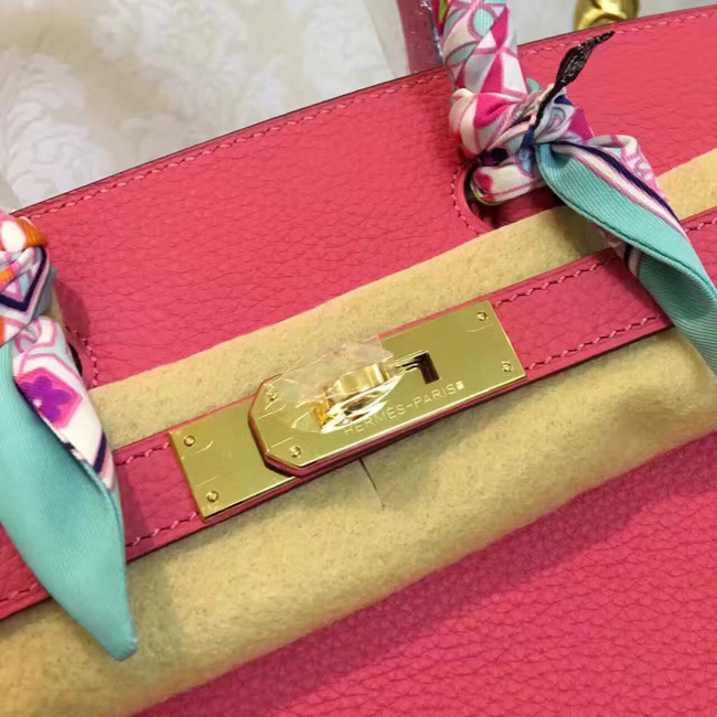 エルメス　バーキン30　ローズリップスティック　トゴ　ゴールド金具