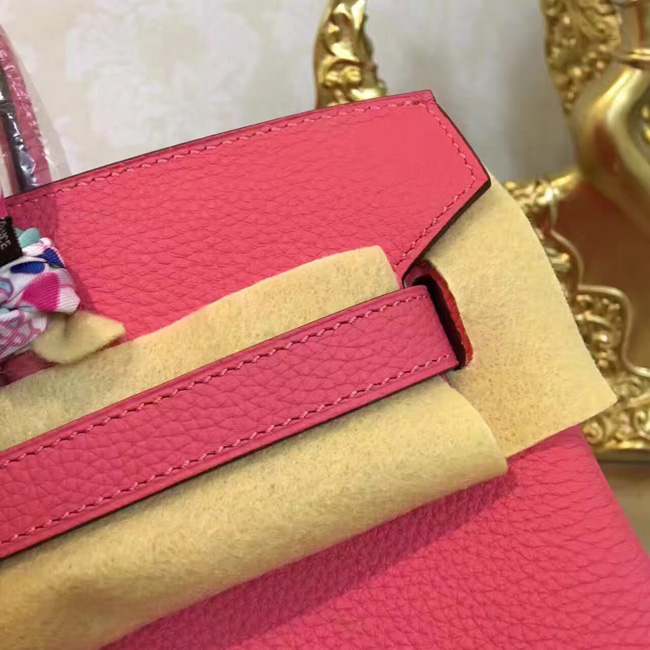 エルメス　バーキン30　ローズリップスティック　トゴ　ゴールド金具