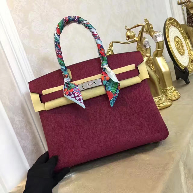 エルメス　バーキン30　ルビー　トゴ　シルバー金具