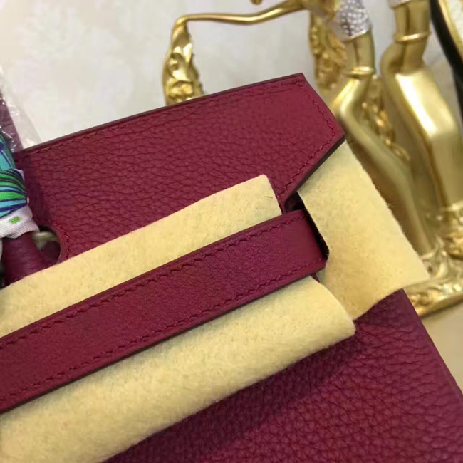 エルメス　バーキン30　ルビー　トゴ　シルバー金具