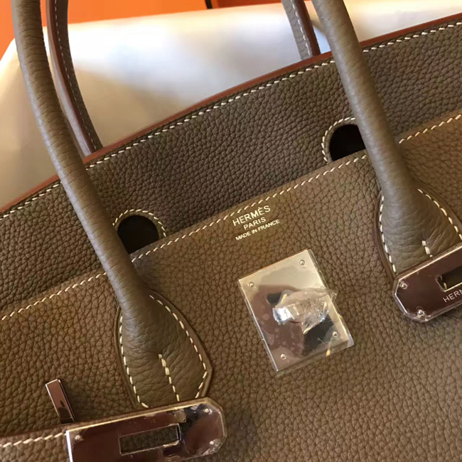 エルメス バーキン30 エトゥープ トゴ シルバー金具