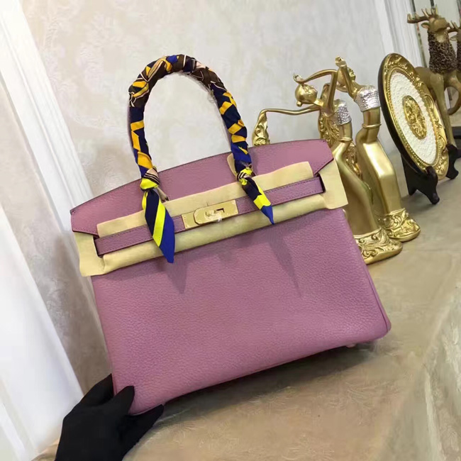 エルメス　バーキン30　グリシーヌ　トゴ　ゴールド金具