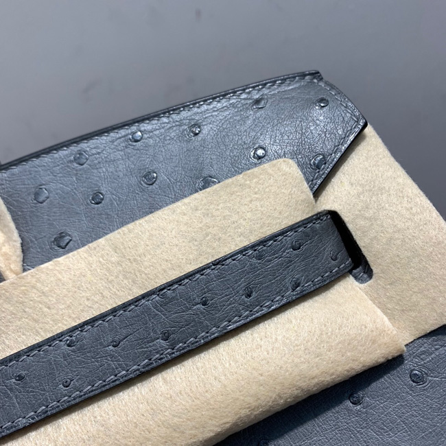 エルメス バーキン30 グリアガット オーストリッチ シルバー金具