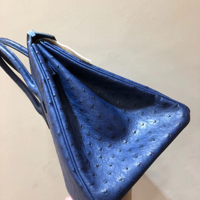 エルメス バーキン30 ブルーアイリス オーストリッチ ゴールド金具