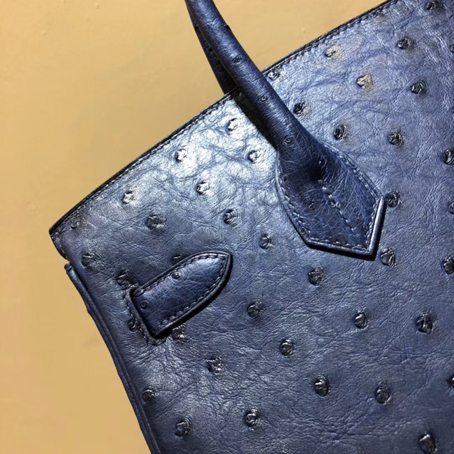 エルメス バーキン30 ブルーアイリス オーストリッチ ゴールド金具
