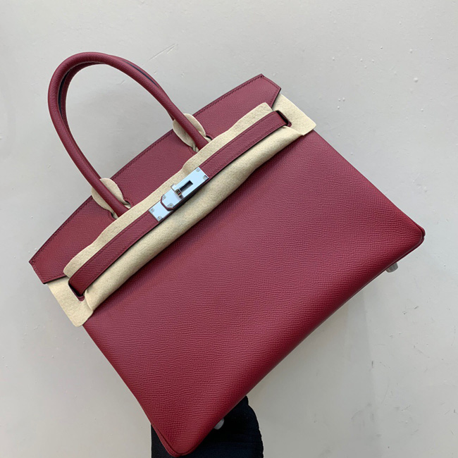 エルメス バーキン30 ルビー ヴォーエプソン シルバー金具